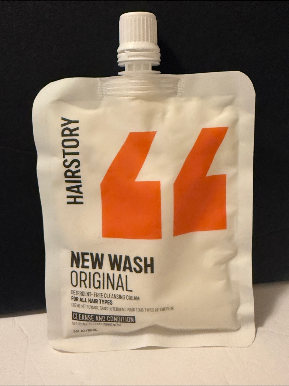 Hairstory New Wash Original Cleansing Cream 3 oz Travel Pouch